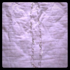 Long Silver Chain Necklace